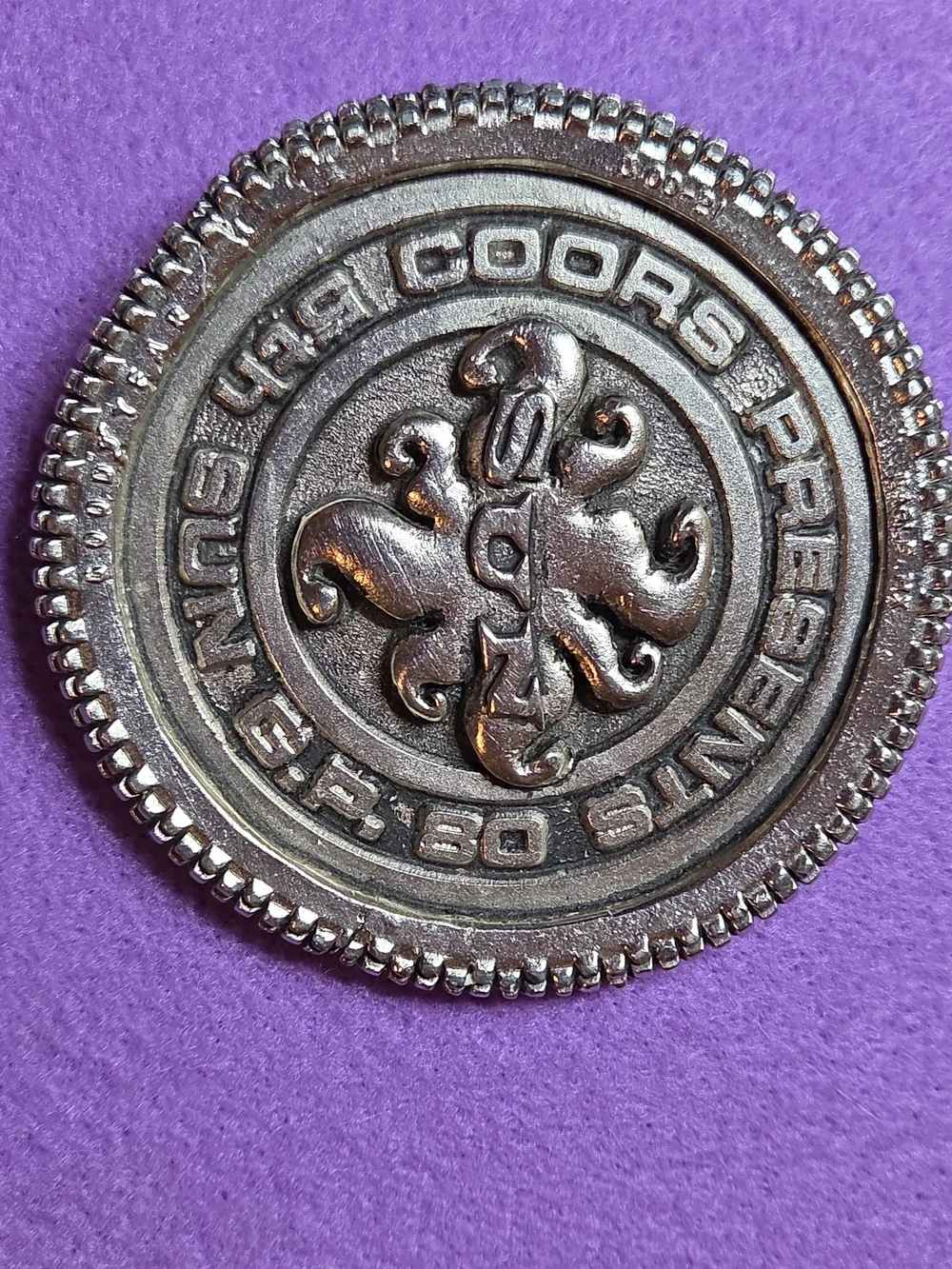 Coors Presents Sun Grand Prix 1980 Belt Buckle Custom
